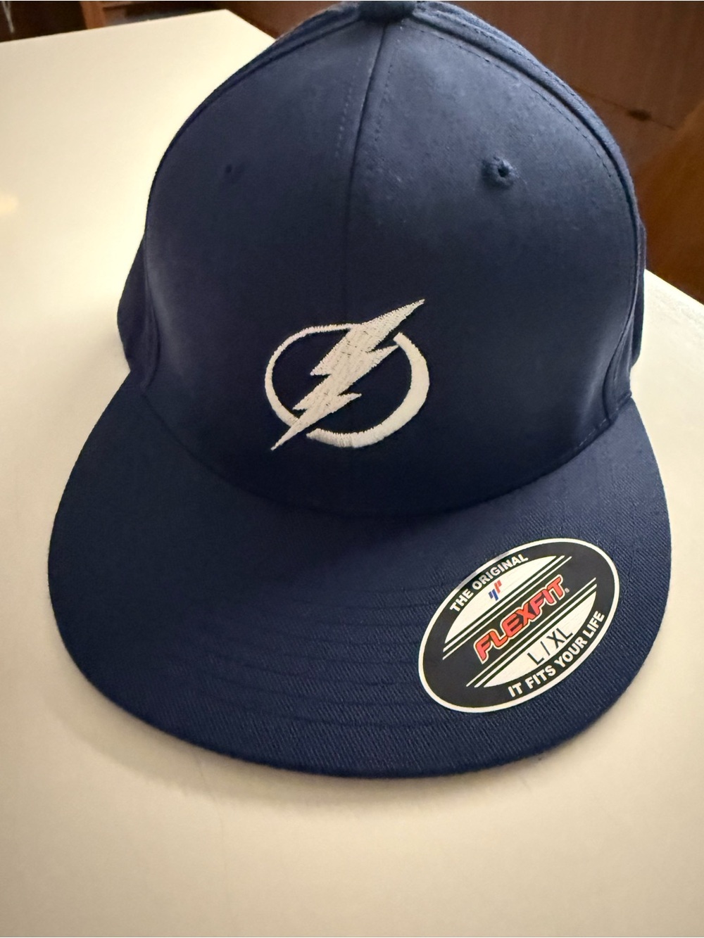 Flexfit Navy Blue Lightning Logo Men's Cap